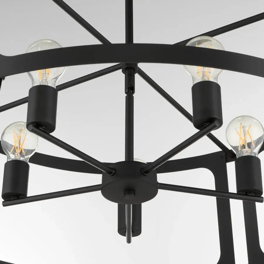 Colburn 5-Light Pendant in Matte Black - Image 4