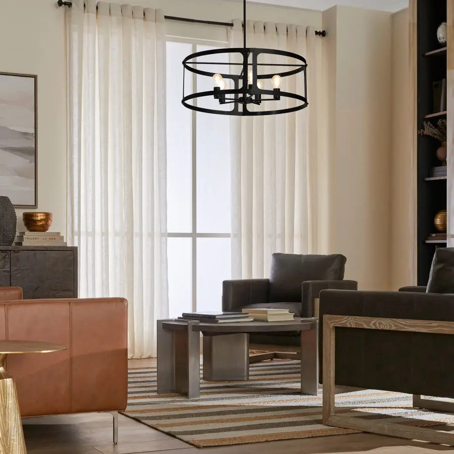 Colburn 5-Light Pendant in Matte Black - Image 5