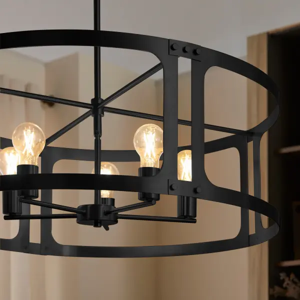 Colburn 5-Light Pendant in Matte Black - Image 6
