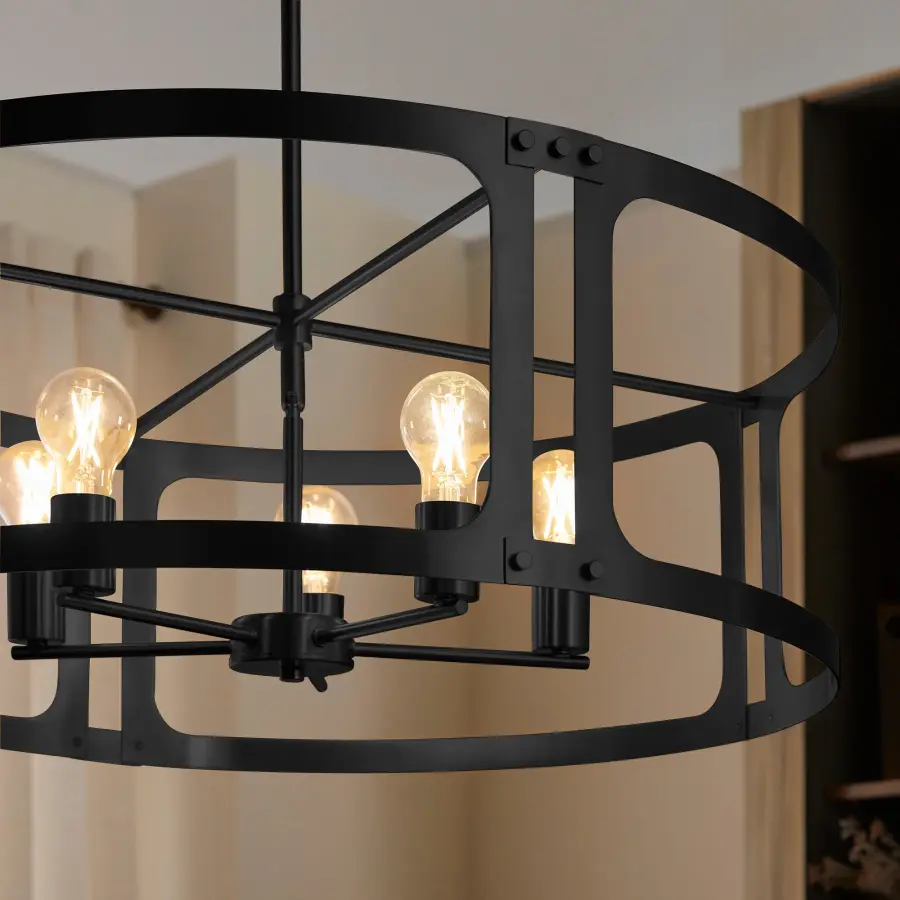 Colburn 5-Light Pendant in Matte Black - Image 6