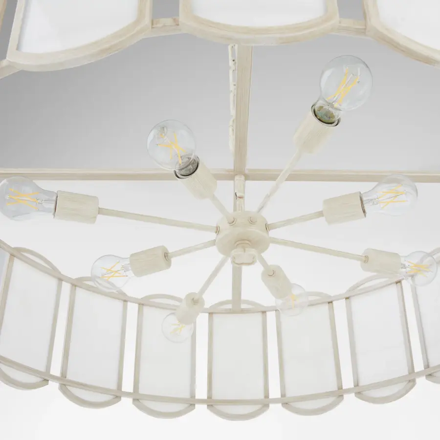 Belleview 8-Light Pendant in Washed Oak - Image 5