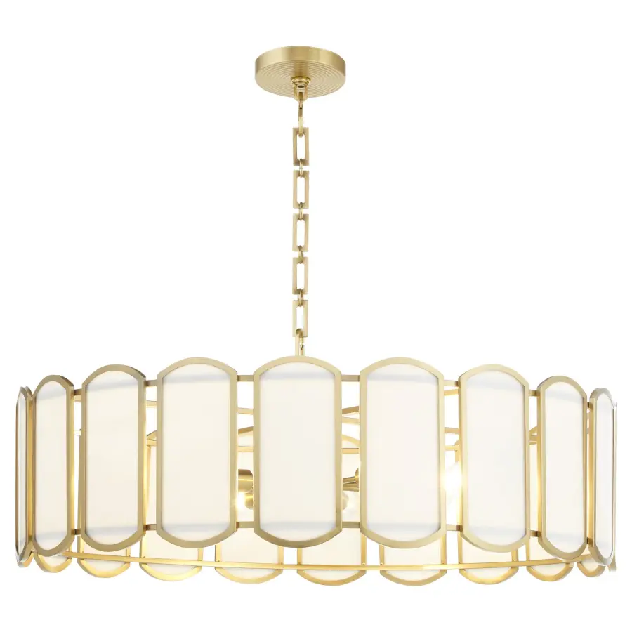 Belleview 8-Light Pendant in Aged Brass - Image 2