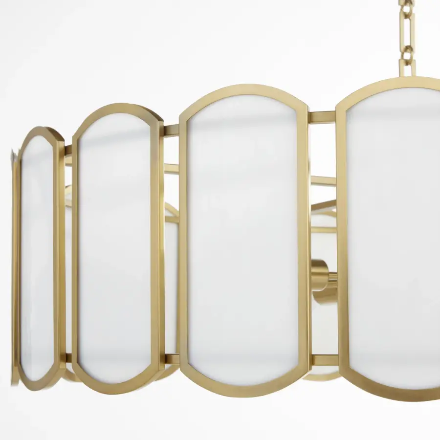 Belleview 8-Light Pendant in Aged Brass - Image 3