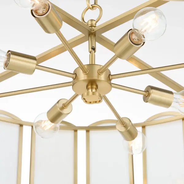 Belleview 8-Light Pendant in Aged Brass - Image 6
