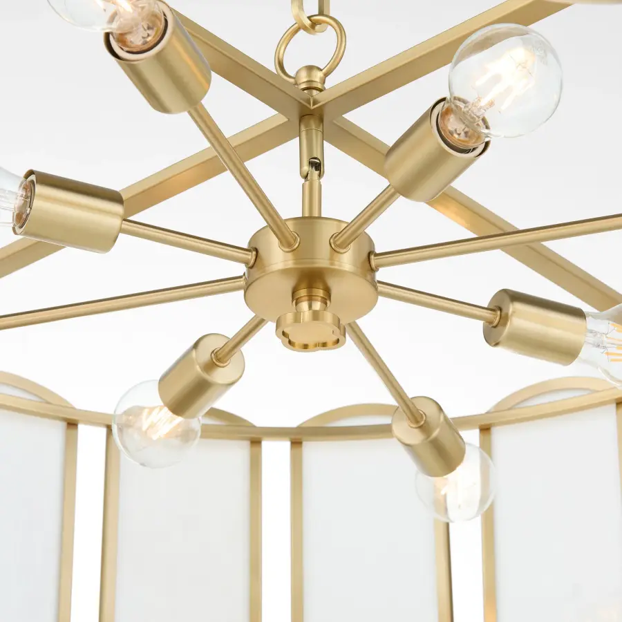 Belleview 8-Light Pendant in Aged Brass - Image 6
