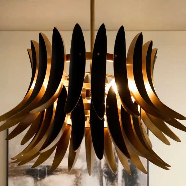 Aldridge 3-Light Pendant in Brushed Brass & Matte Black - Image 6