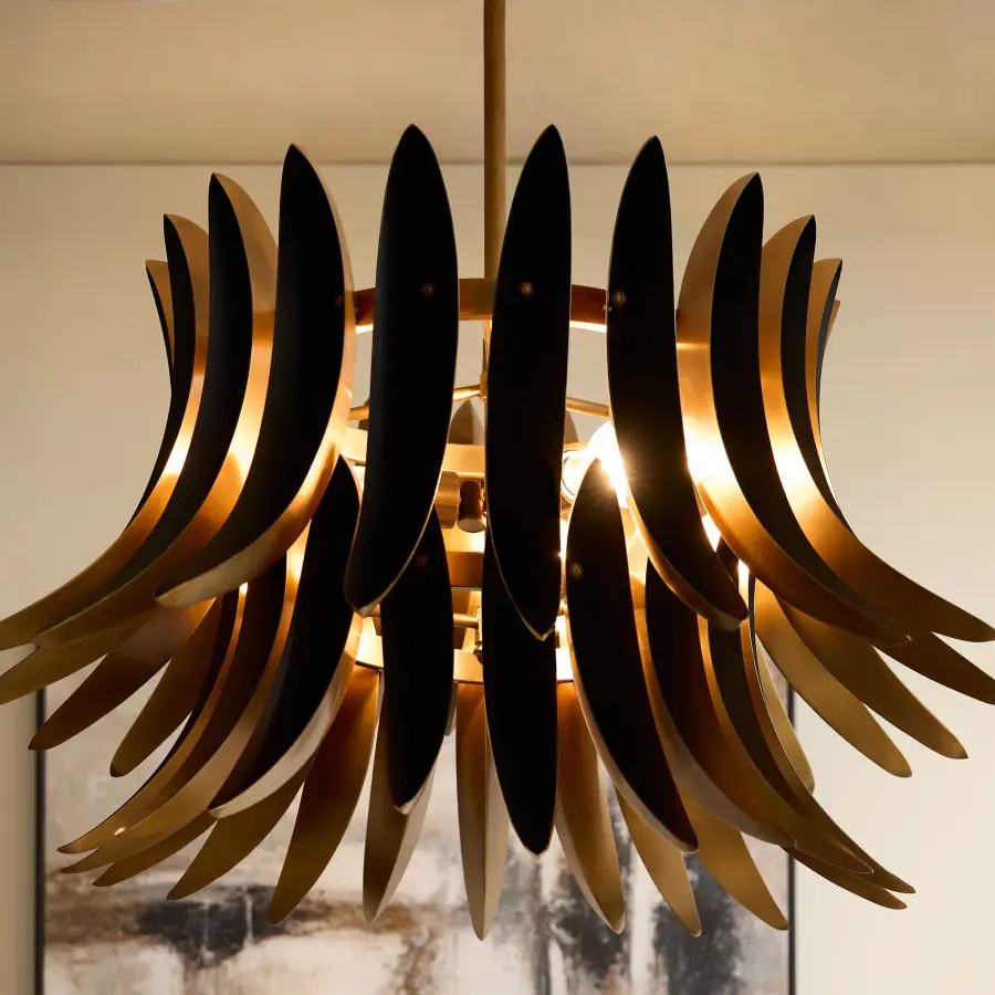 Aldridge 3-Light Pendant in Brushed Brass & Matte Black - Image 6