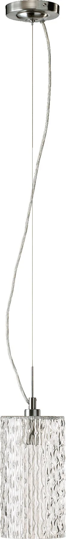 10" Clear Ice Pendant - Satin Nickel