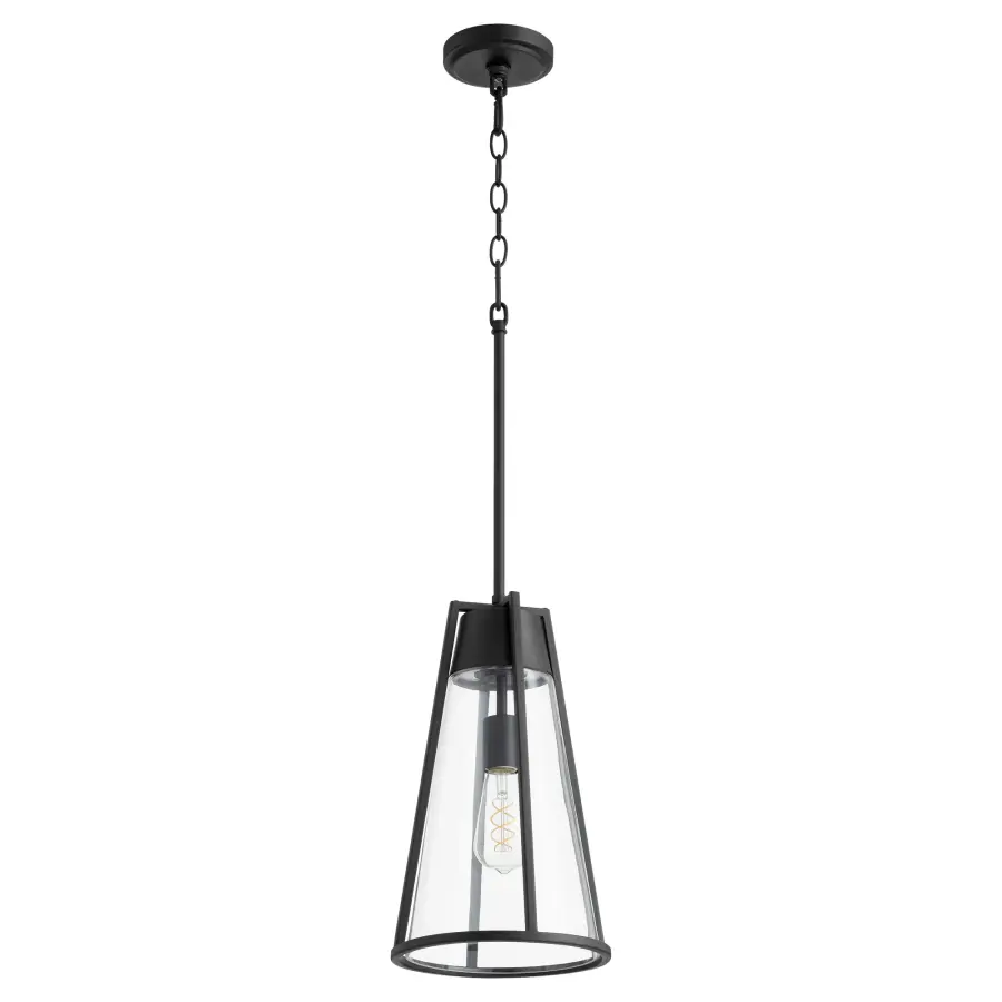 15" Pylon Pendant in Textured Black