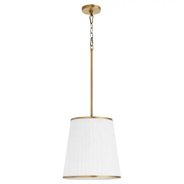 Refined Elegance with Pleated Glass and Brushed Brass Finish - Image 1