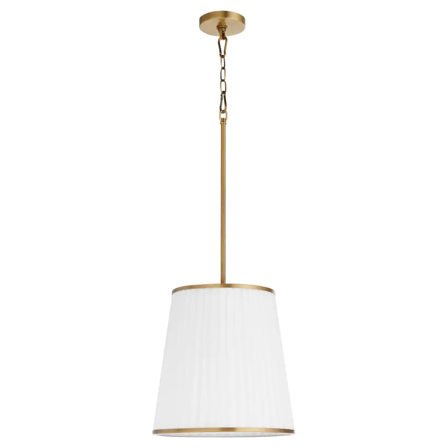 Refined Elegance with Pleated Glass and Brushed Brass Finish - Image 1