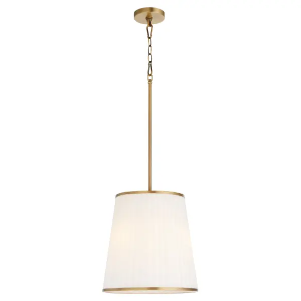 Refined Elegance with Pleated Glass and Brushed Brass Finish - Image 2