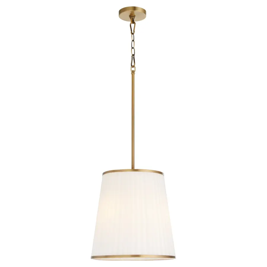 Refined Elegance with Pleated Glass and Brushed Brass Finish - Image 2