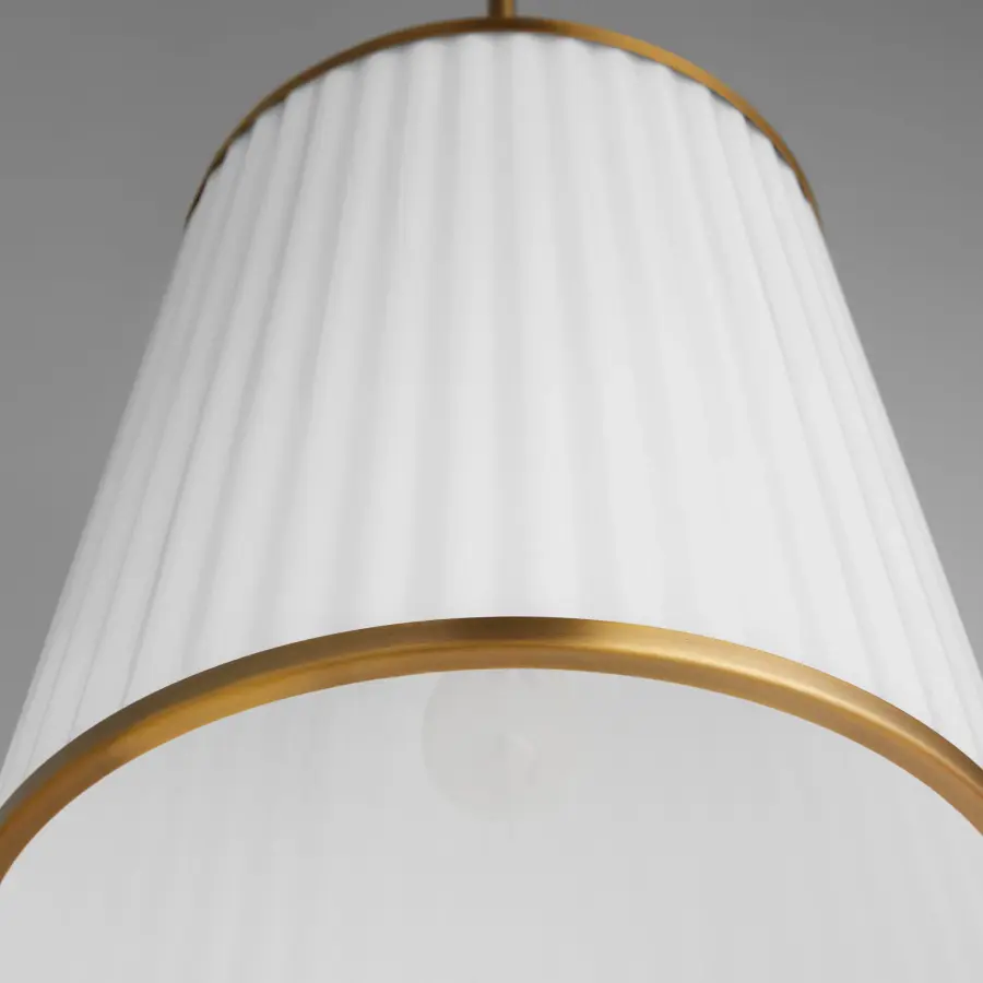 Refined Elegance with Pleated Glass and Brushed Brass Finish - Image 4