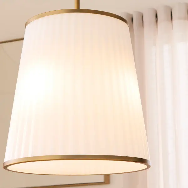 Refined Elegance with Pleated Glass and Brushed Brass Finish - Image 6