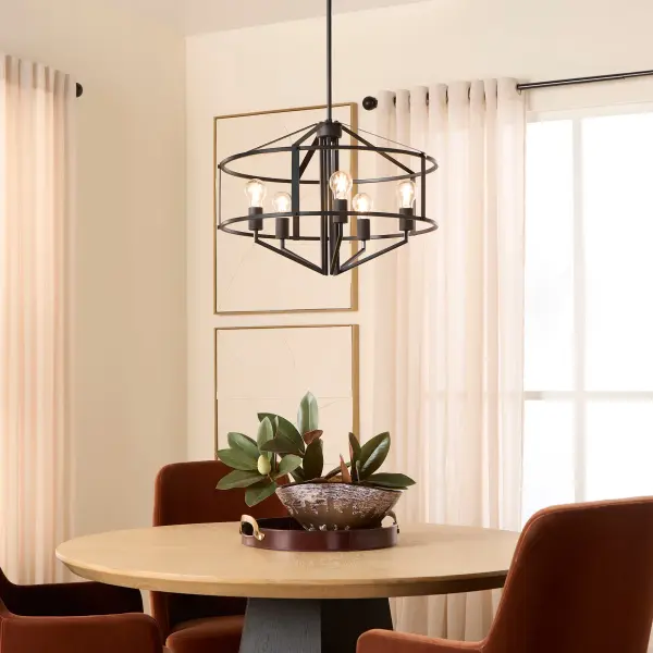 Tobin 24" 5-Light Pendant in Matte Black - Image 5