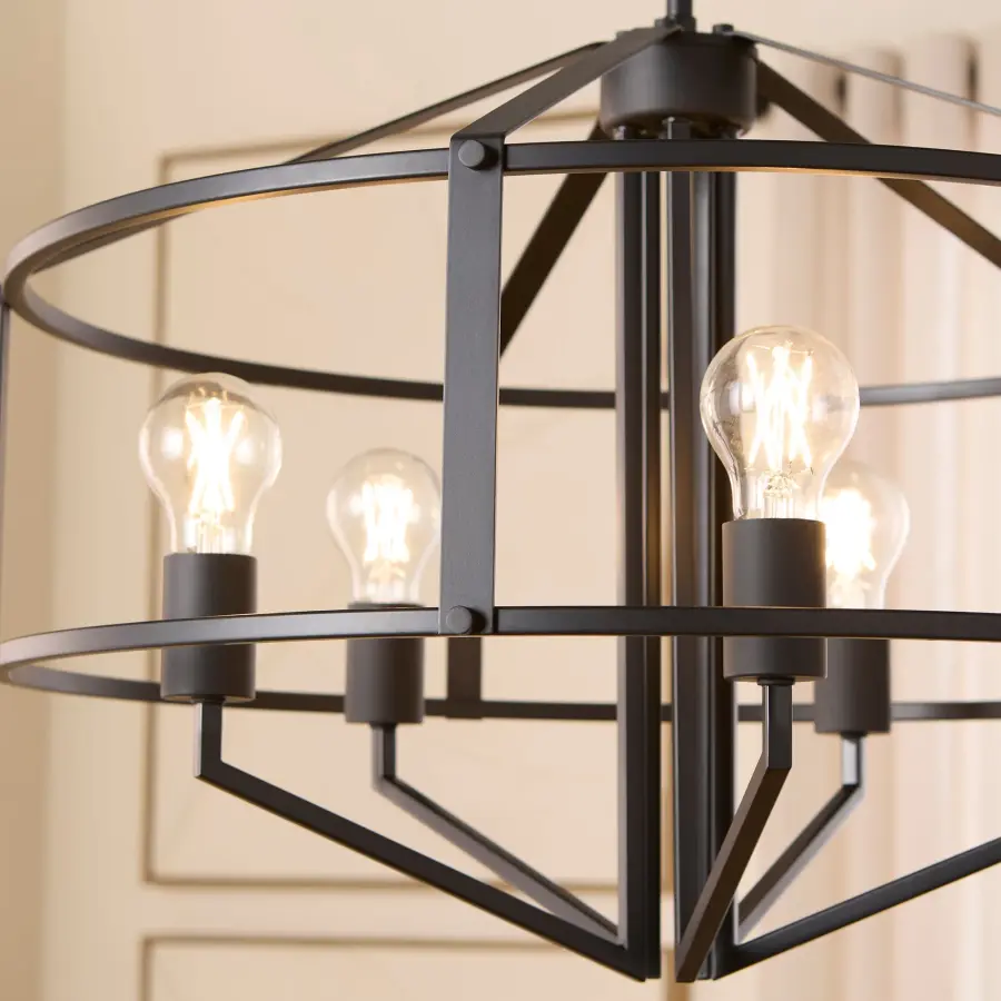 Tobin 24" 5-Light Pendant in Matte Black - Image 6