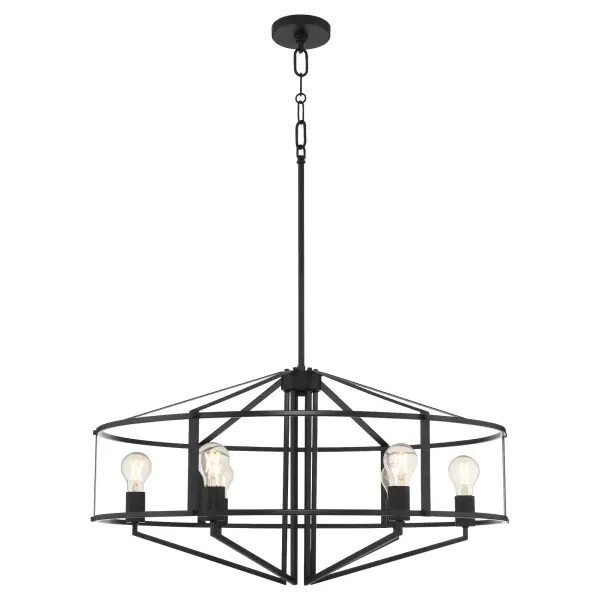 The Tobin pendant brings urban sophistication through its structural divided frame design. With 6 lights and a substantial 32-inch presence, it delivers both dramatic visual impact and functional illumination for modern and transitional spaces. - alternate view