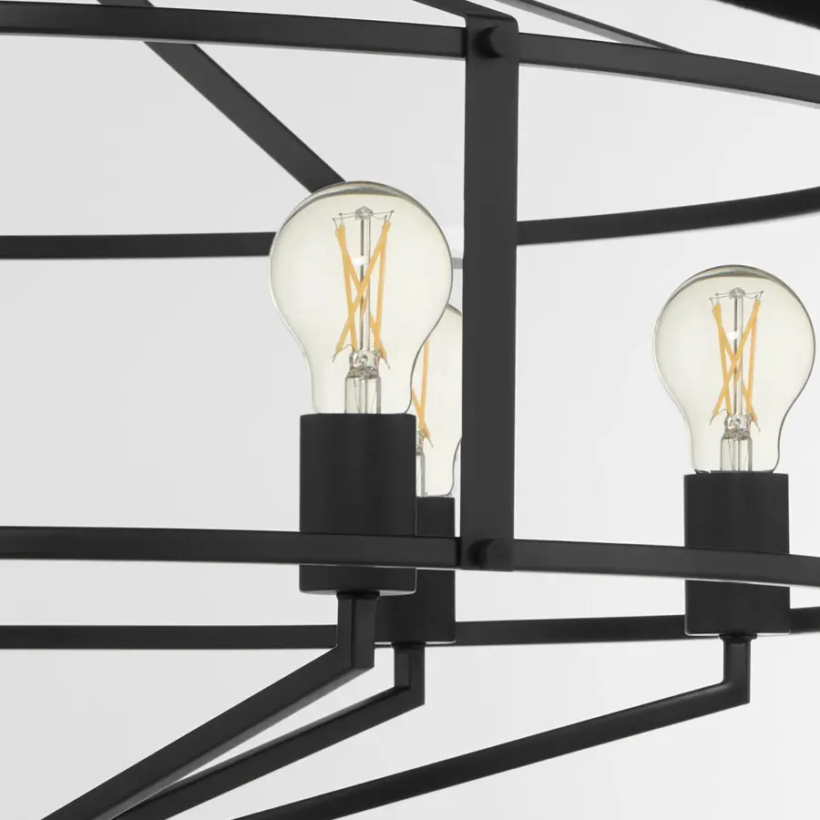 Tobin 32" 6-Light Pendant in Matte Black - Image 3