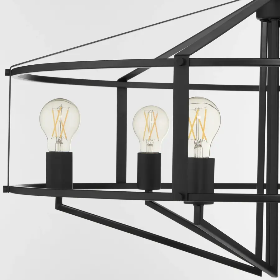 Tobin 32" 6-Light Pendant in Matte Black - Image 4