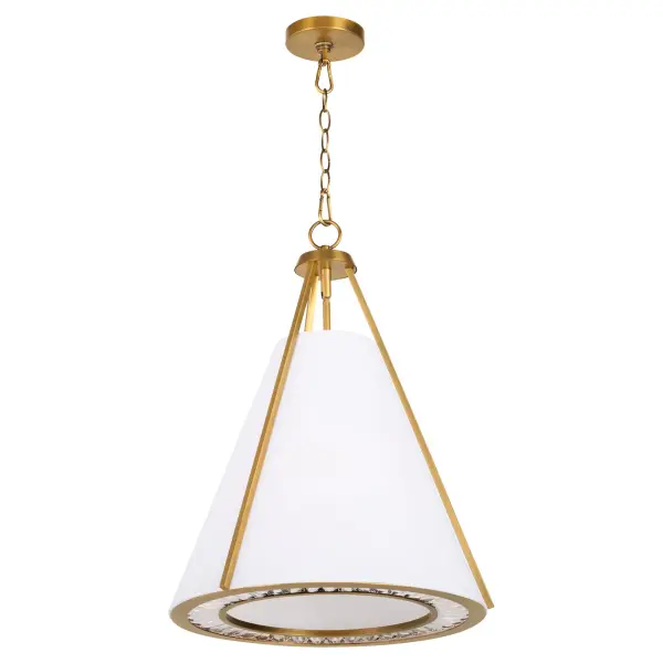 Gorham 3-Light Pendant in Brushed Brass - Image 1