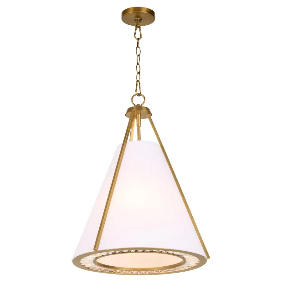 Gorham 3-Light Pendant in Brushed Brass - Image 2