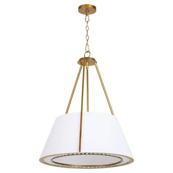 Gorham 4-Light Pendant in Brushed Brass - Image 1