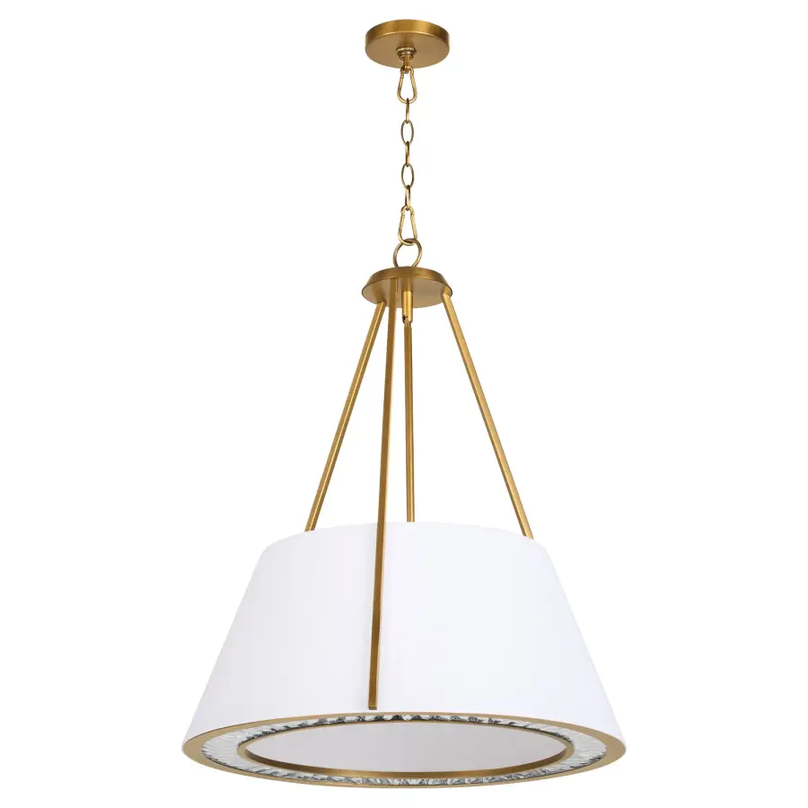 Gorham 4-Light Pendant in Brushed Brass - Image 1