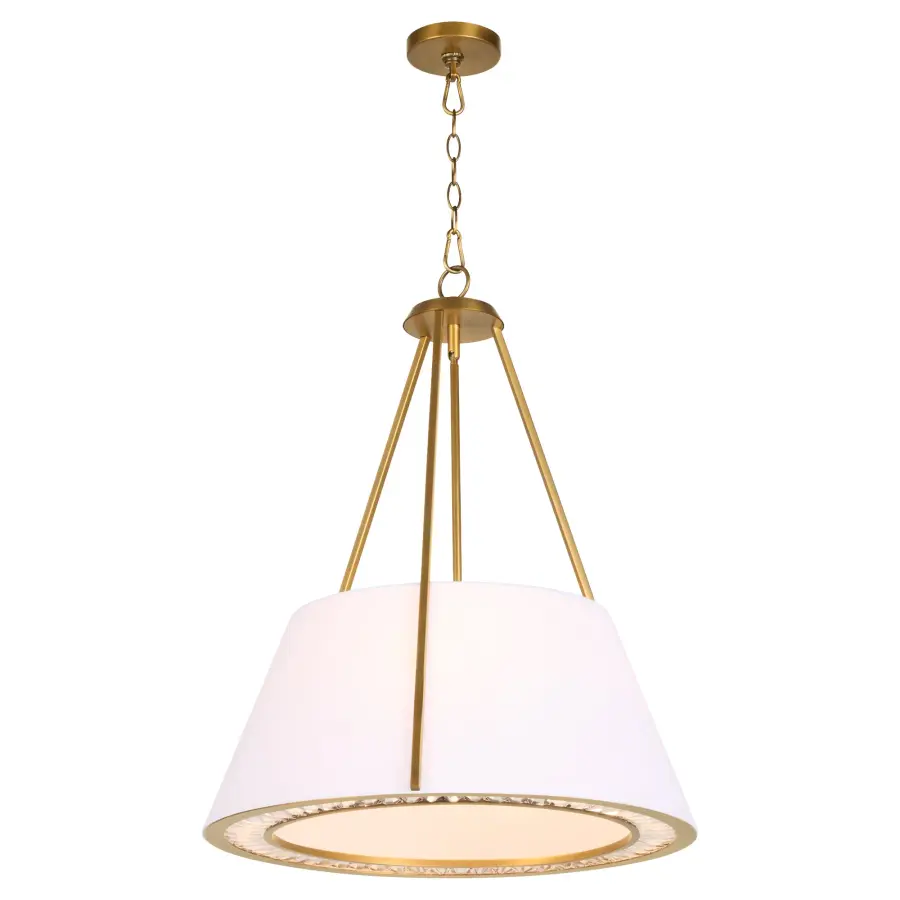 Gorham 4-Light Pendant in Brushed Brass - Image 2