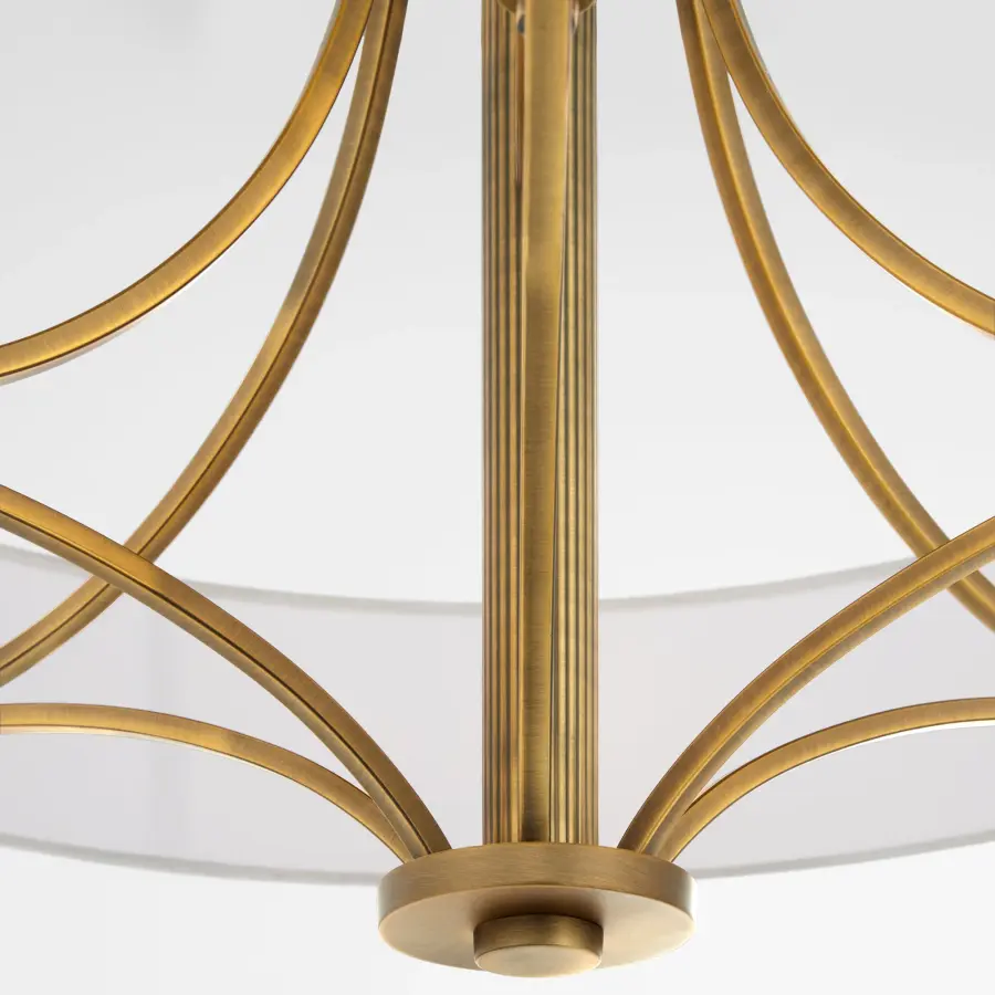 Imperial 6-Light Pendant in Brushed Brass - Image 3