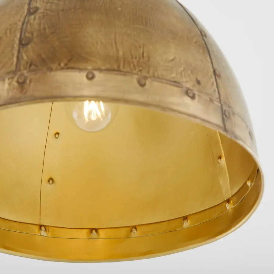 Artisan Dome 14" Pendant Light in Artisan Brass - Image 4