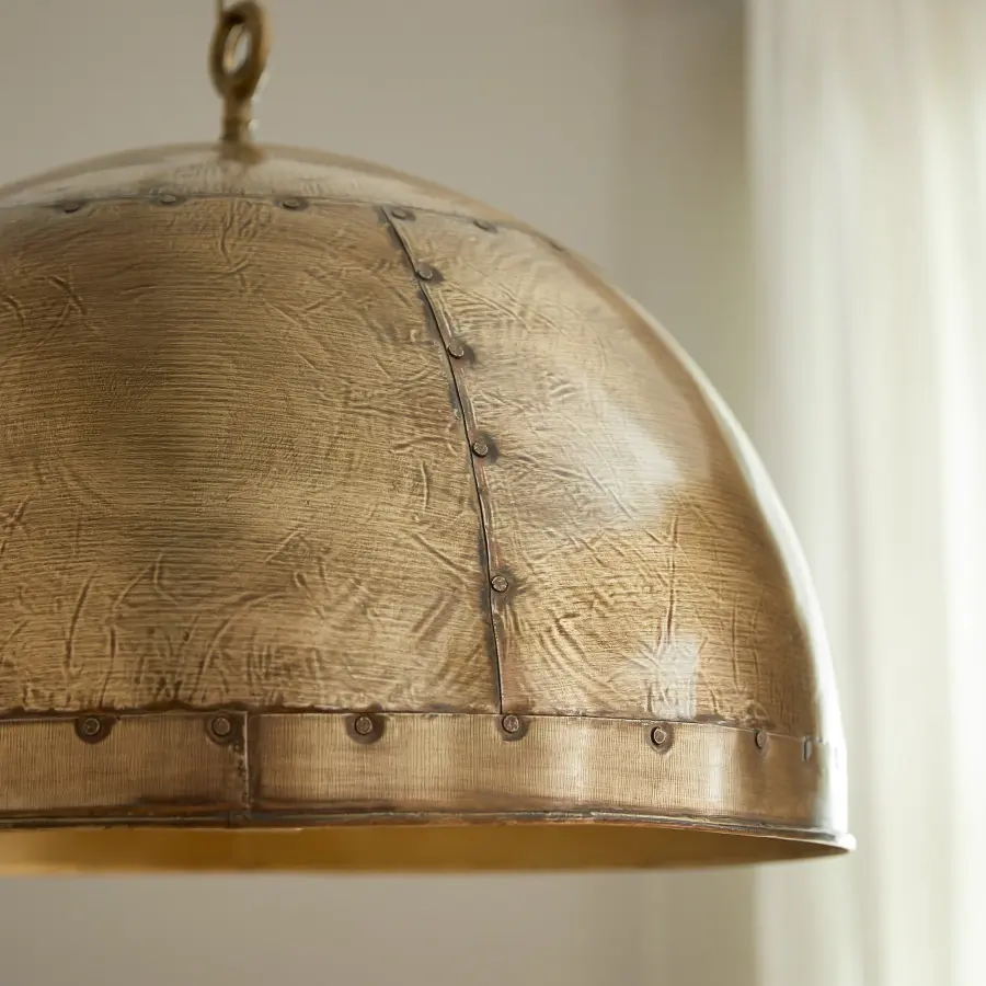 Artisan 3-Light Dome Pendant in Brass - Image 4