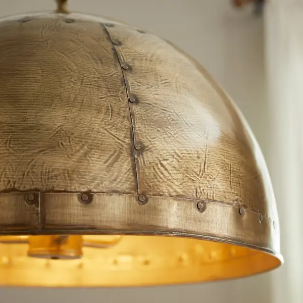 Artisan 3-Light Dome Pendant in Brass - Image 5