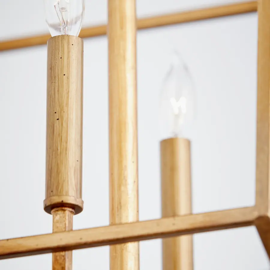 Monument Gold Leaf Transitional Linear Pendant - Image 2