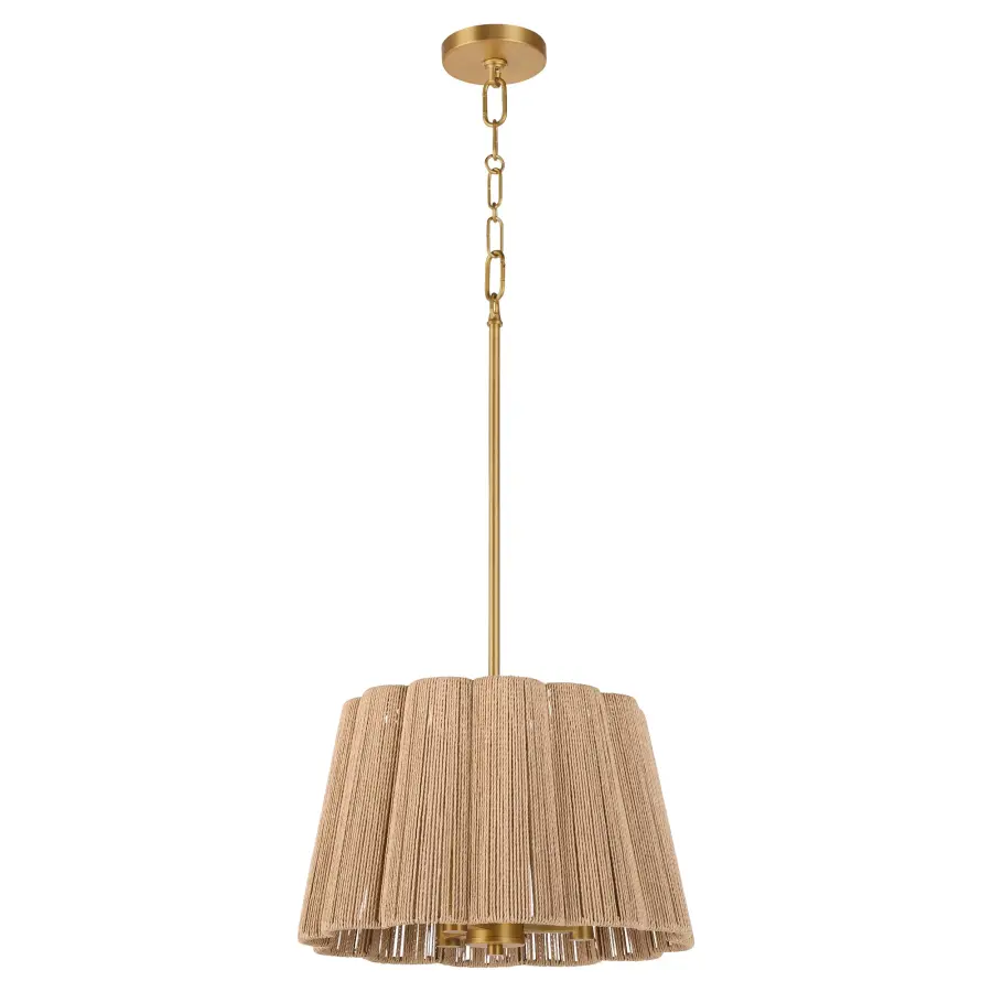 Anton 3-Light Pendant in Brushed Brass - Image 1
