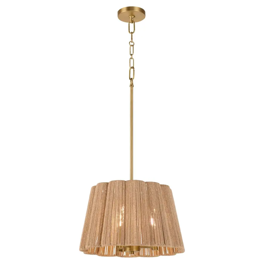 Anton 3-Light Pendant in Brushed Brass - Image 2