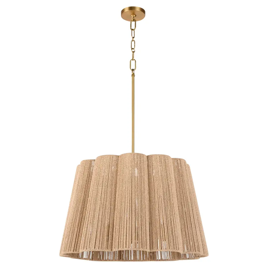 Anton 6-Light Pendant in Brushed Brass - Image 1