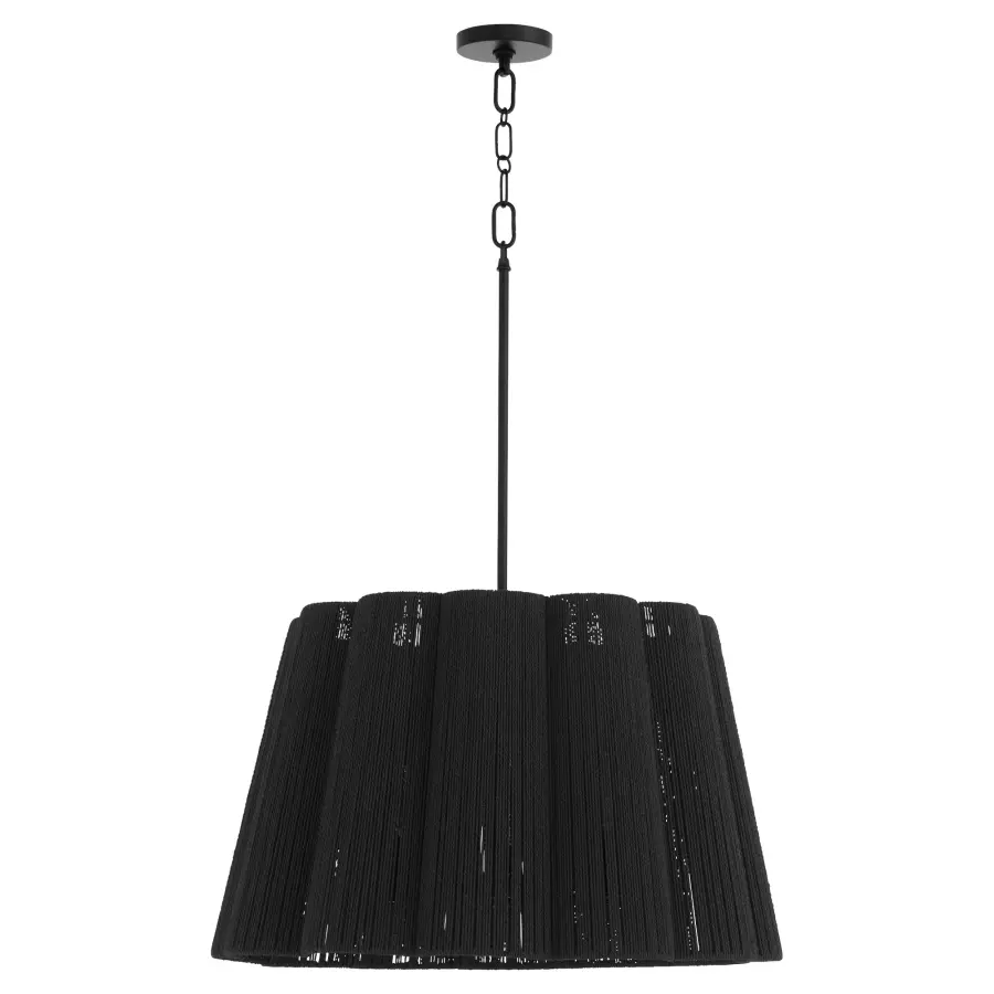 Anton 6-Light Pendant in Matte Black - Image 1