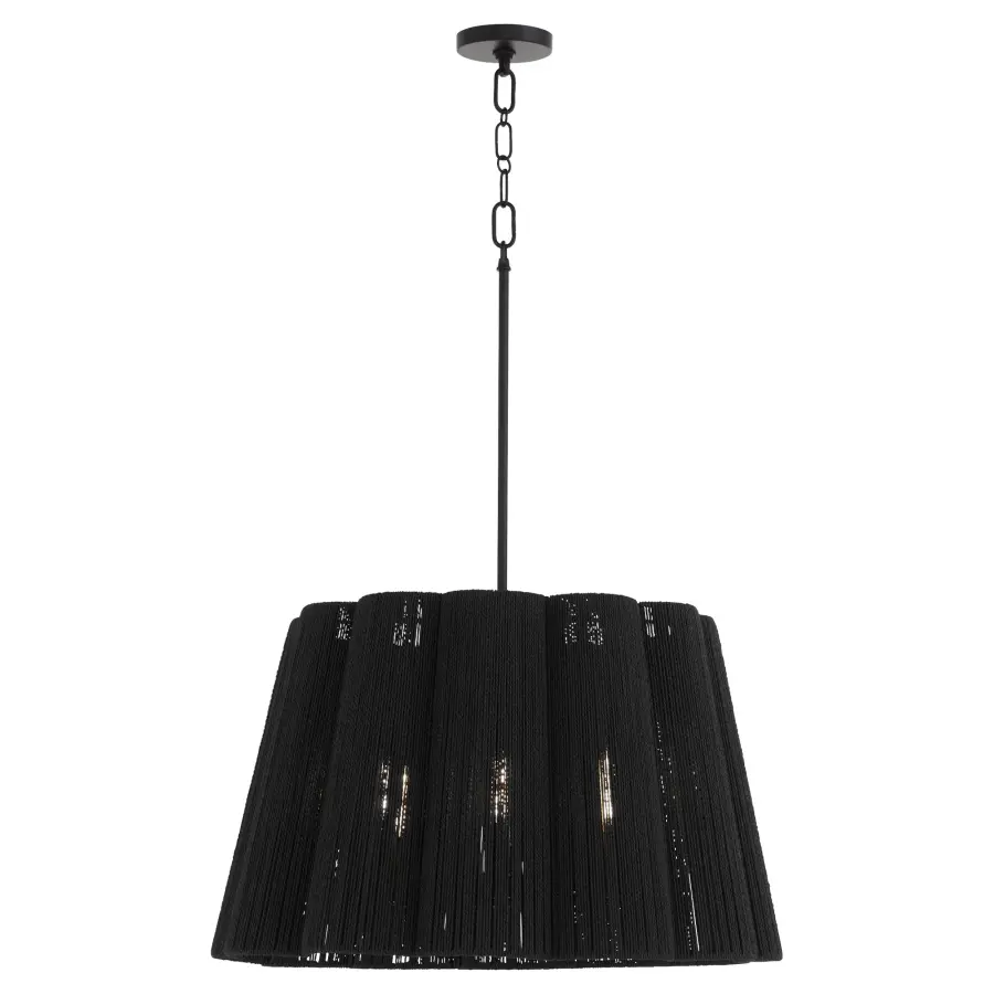 Anton 6-Light Pendant in Matte Black - Image 2