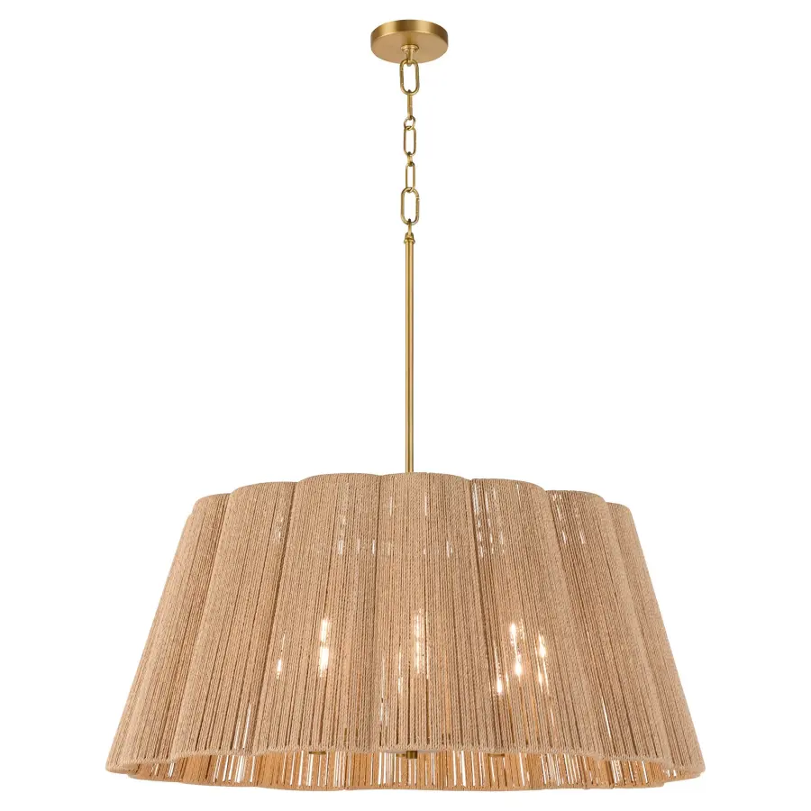 ANTON 8-Light Pendant in Brushed Brass - Image 1