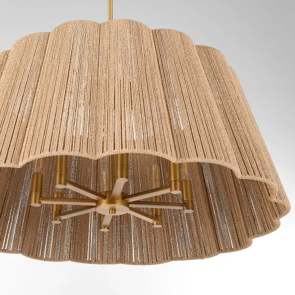 ANTON 8-Light Pendant in Brushed Brass - Image 4