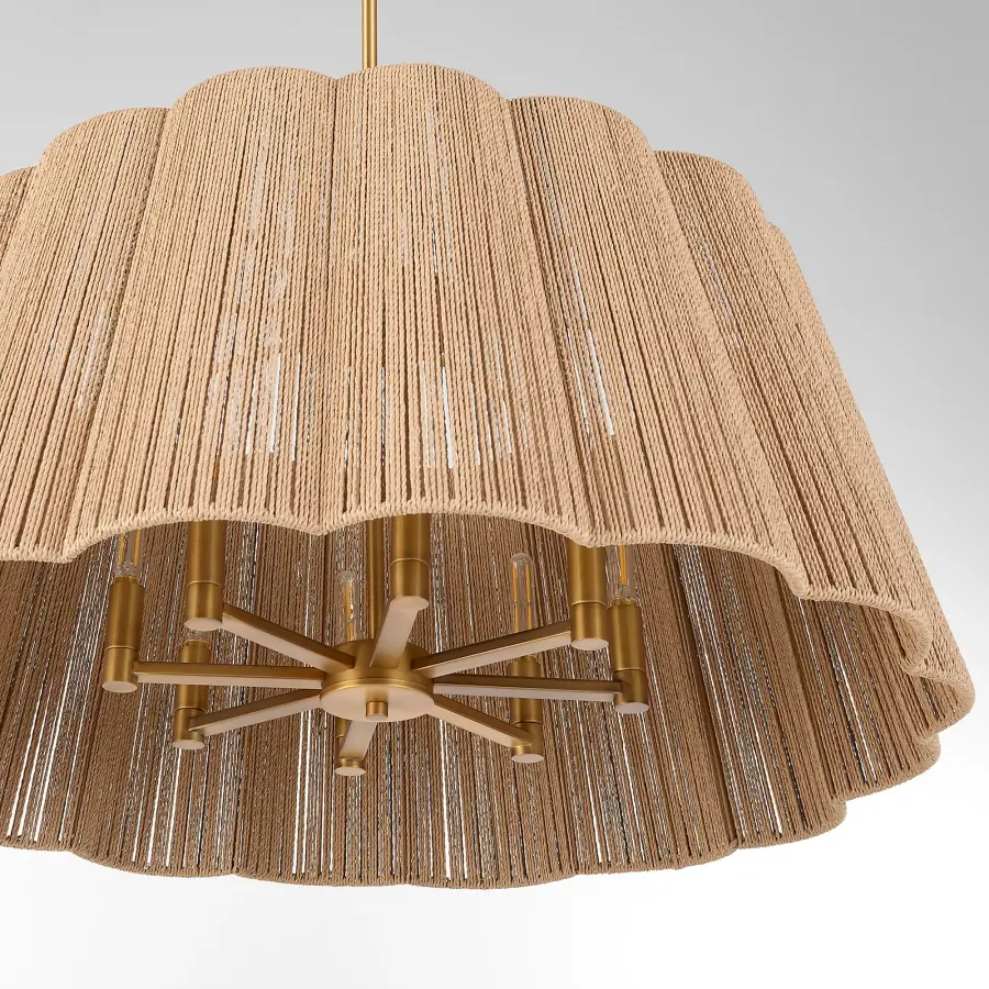 ANTON 8-Light Pendant in Brushed Brass - Image 4
