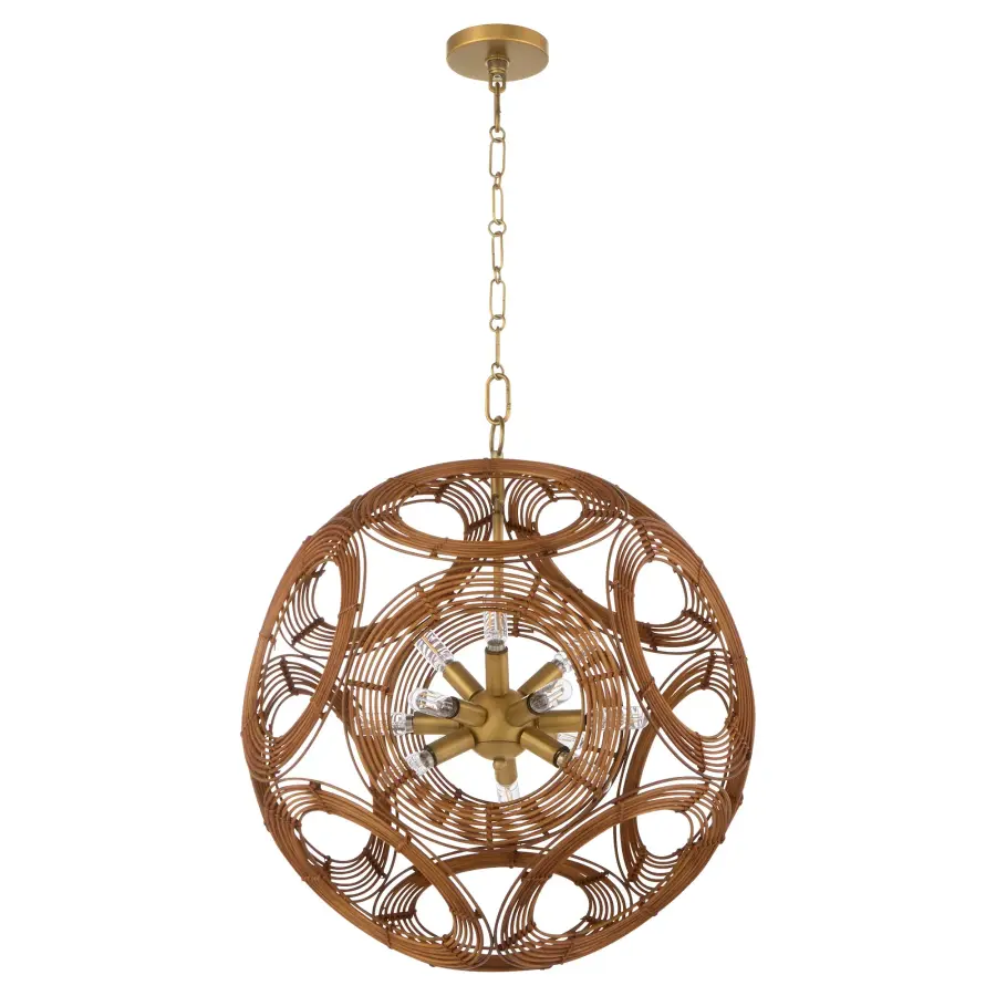 Kalio 12-Light Pendant in Brushed Brass - Image 1