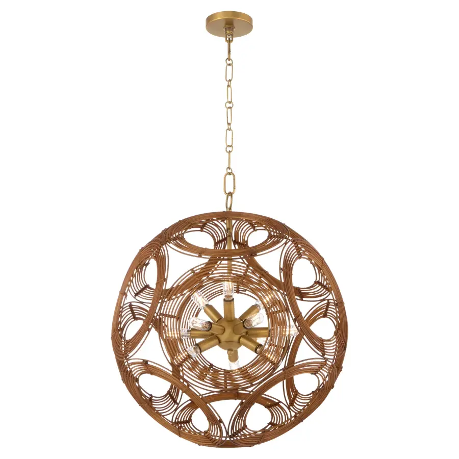Kalio 12-Light Pendant in Brushed Brass - Image 2