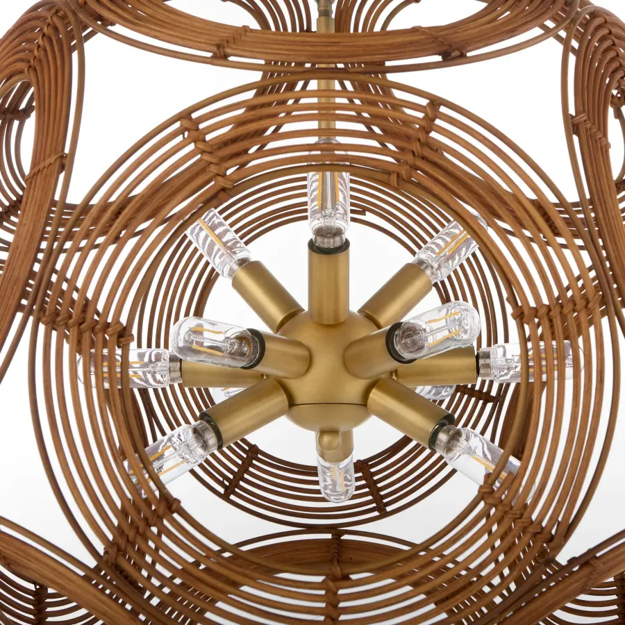 Kalio 12-Light Pendant in Brushed Brass - Image 3
