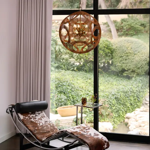 Kalio 12-Light Pendant in Brushed Brass - Image 5