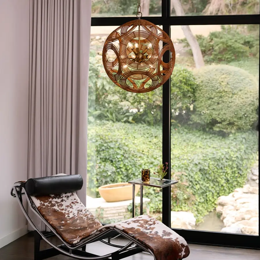 Kalio 12-Light Pendant in Brushed Brass - Image 5