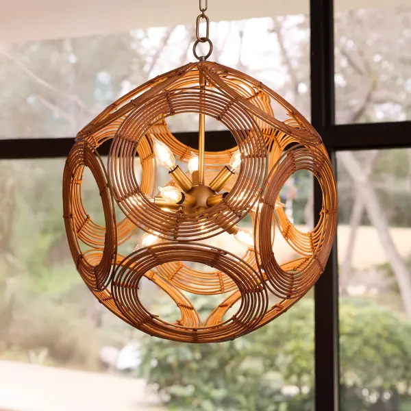 Kalio 12-Light Pendant in Brushed Brass - Image 6