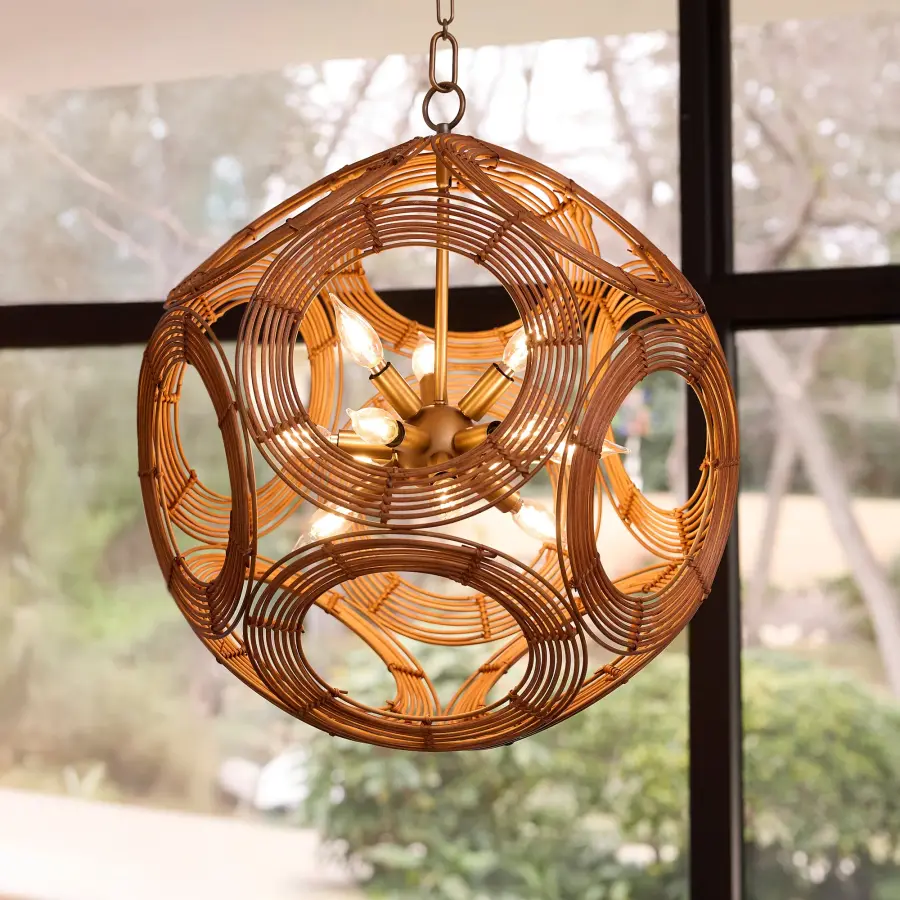 Kalio 12-Light Pendant in Brushed Brass - Image 6