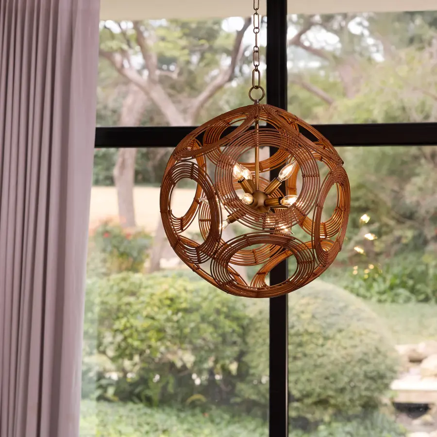 Kalio 12-Light Pendant in Brushed Brass - Image 7